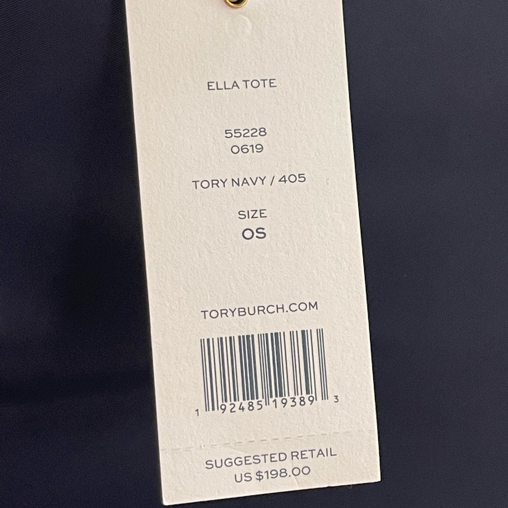 Tory Burch Large Ella Tote Navy